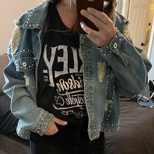 Studded denim jacket